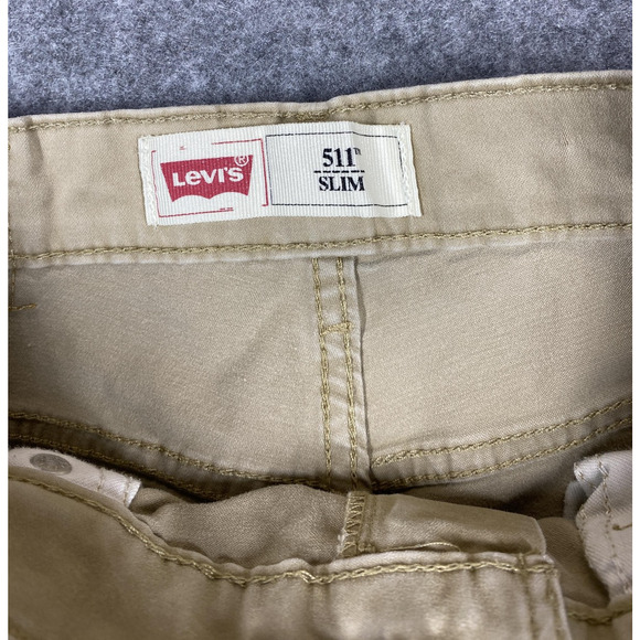 Levi's 511 Jeans Boys 18 Regular 29x29 Khaki Twill Slim Fit Stretch 5 Pocket - Picture 8 of 16